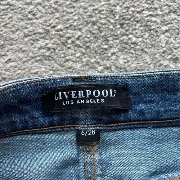Liverpool Denim Mystic Blue Stretchy Pencil Skirt - Picture 3 of 5